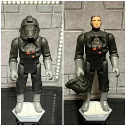 STAR WARS VINTAGE TIE FIGHTER PILOT REMOVABLE HELMET, CUSTOM UNPRODUCED KENNER, HASBRO ACTION FIGURE, 3.75", 1/18, 5POA