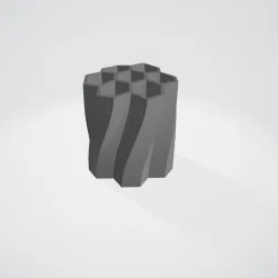 Twisted-Hex Pencil Holder