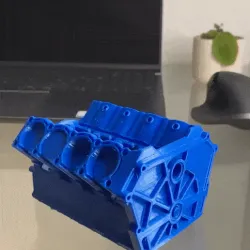 V8 engine print in place