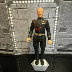 VINTAGE DUNE GURNEY HALLECK UNIFORM ACTION FIGURE, 3.75" CUSTOM KENNER FIGURE, FRANK HERBERT BOOK.