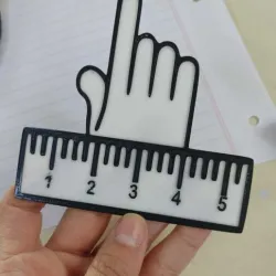 Word separator finger with ruler