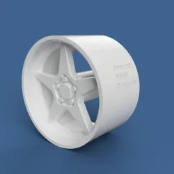 1:24 Scale 18x11in Model Car wheel STL File by American Model Products