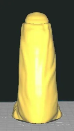 3d print model of a curved dildo