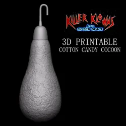 3D PRINTABLE COTTON CANDY COCOON CLOSED VERSION - KILLER KLOWNS FROM OUTER SPACE
