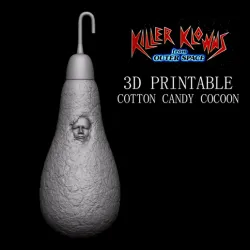 3D PRINTABLE COTTON CANDY COCOON (EXPOSED HUMAN FACE)  - KILLER KLOWNS FROM OUTER SPACE