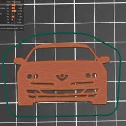 Alfa Romeo GTV Type 916 front key silhouette