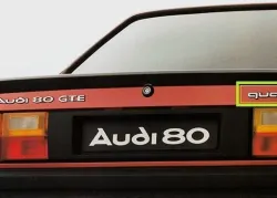 AUDI 80 B2 TRUNK OEM QUATTRO LOGO