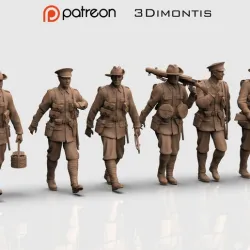 Australia soldiers ww1 3D print model