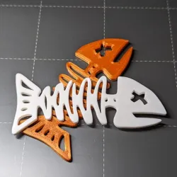 Cartoon style fish skeleton toy