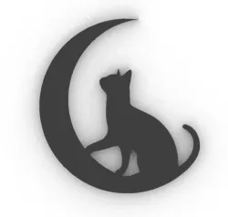 CAT AND MOON