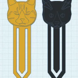 Cat bookmark: slim and chonk