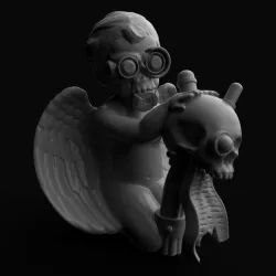 Cherub with servo skull