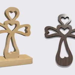 Christian Love Forever Cross, Cross made of Hearts, Everlasting Love of God, Infinity symbol, Eternal Love, Eternity, gift, wall spiritual decor, fridge magnet, keychain, pendant, desk decoration, spiritual symbol
