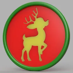Christmas Coaster Reindeer full body