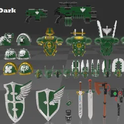 Custom 1/18 Dark Angels Gear