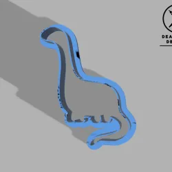 Diplodocus Dinosaur Fondant and Cookie Cutter