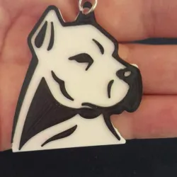 Dogo Argentino dog key chain