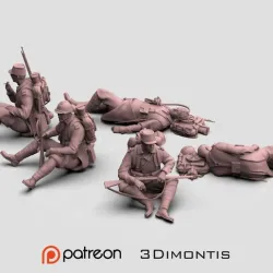 French soldier ww1 3D print model