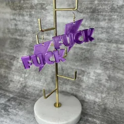 Fuck Lighting Bolt Earrings