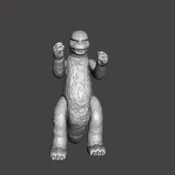 GODZILLA ACTION FIGURE KENNER STYLE 3.75 POSEABLE ARTICULATED .STL .OBJ