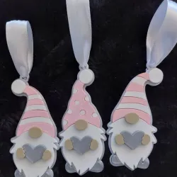 Gonk / Gnome baubles, set of 3
