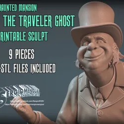 Haunted Mansion Phineas The Traveler Ghost 3D Printable Sculpt