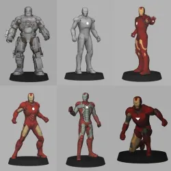 Ironman Super Pack x36 Figures - low poly 3d print