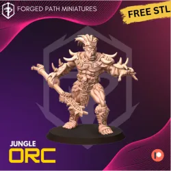 Jungle Orc Warrior with Javelin Weapon