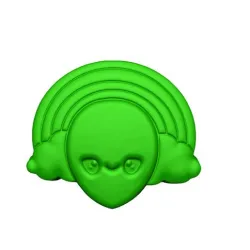 Kawaii Rainbow Alien  STL FILE FOR 3D PRINTING - LASER CNC ROUTER - 3D PRINTABLE MODEL STL MODEL STL DOWNLOAD BATH BOMB/SOAP