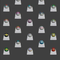 Keycap Poke Balls