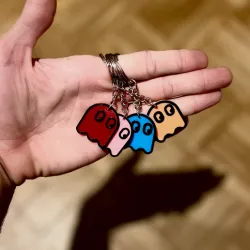 Keychain Pacman ghosts // Pac-man ghosts keychain