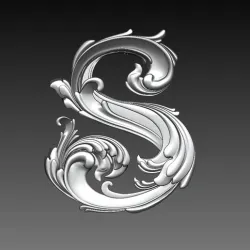 letter S 3D print model