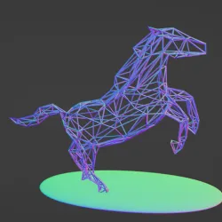 Low poly horse