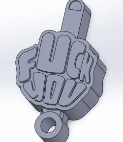 middle finger key chain