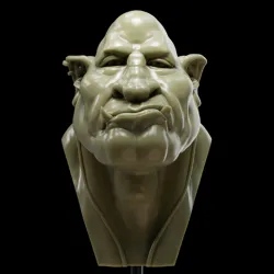 Modern Orc bust STL