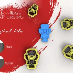 Nutcracker 2 Christmas Polymer Clay Cutters | Digital STL File | 5 Sizes | 2 Cutter Versions