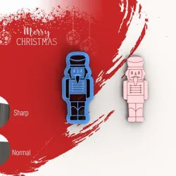 Nutcracker Christmas Polymer Clay Cutters | Digital STL File | 4 Sizes | 2 Cutter Versions