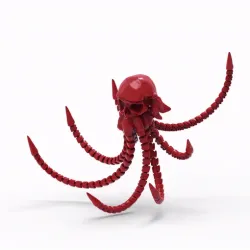 Octopus Skull - Calvera Pirata - Pulpo Flexy - Articulated - Articulado