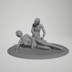 old man and young woman
