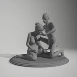 old man and young woman