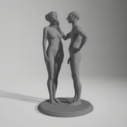 old man and young woman