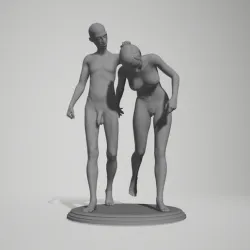old man and young woman
