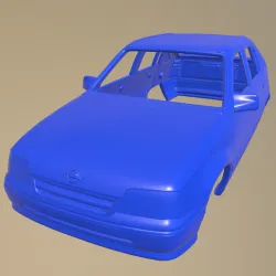 Opel Kadett E Hatchback 1991 Printable Car Body