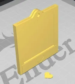 Photo holder 4x4 with heart (key ring)