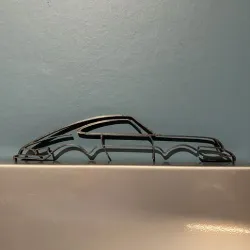 Porche 911 Line Work silhouette