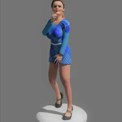 Pseudo Anime Girl with short dress