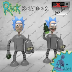 RICK BENDER FUTURAMA MORTY ANIME BEER