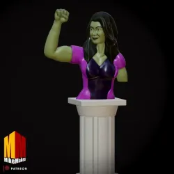 She-Hulk MCU Bust 3D Model for 3D Printing