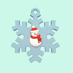 Snowman Snowflake Ornament