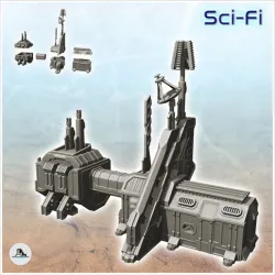 Space coordination center with tower (8) - Future Sci-Fi SF Infinity Terrain Tabletop Scifi